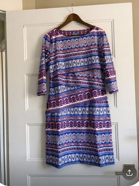 J.McLaughlin Nicola Crete Brocade Dress Sz Large